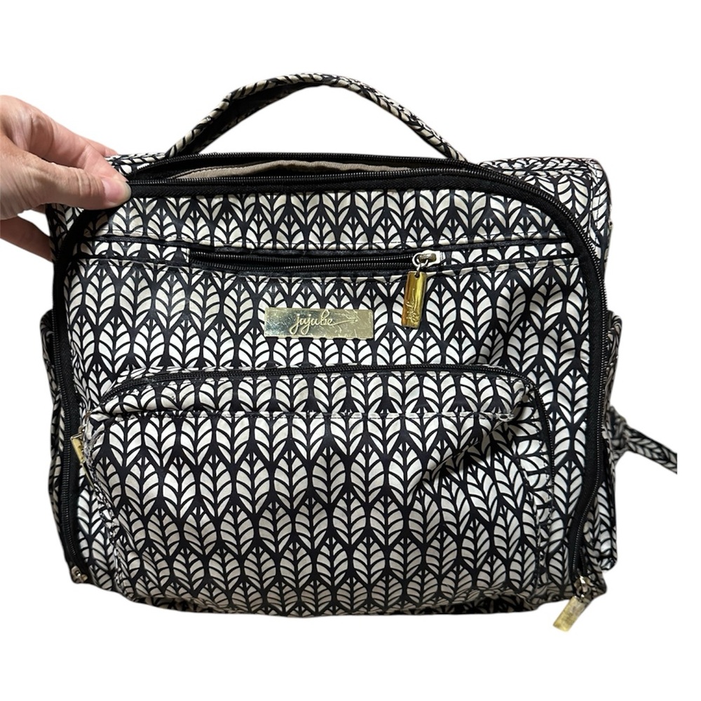 Ju-Ju-Be Black & Cream Patterned Baby Bag